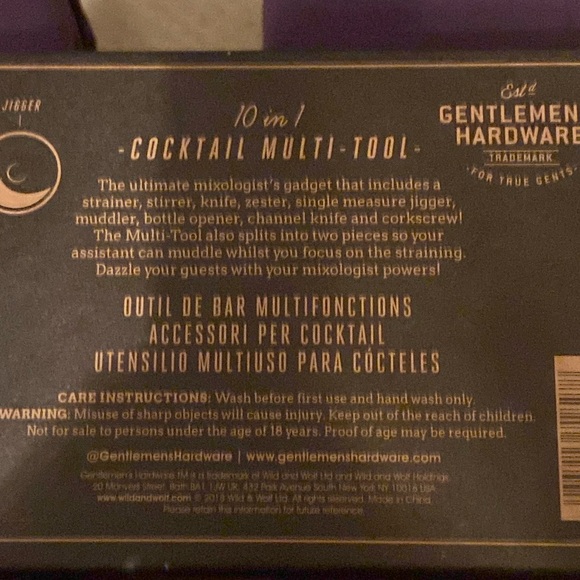 Gentleman’s Hardware Stainless Steel 10 in 1 Cocktail Multi-Tool - Picture 3 of 10